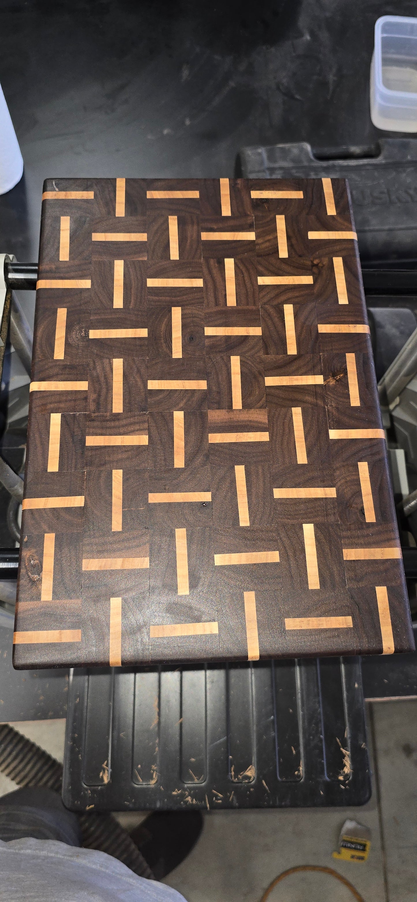 Walnut & Maple End Grain Cutting Board – Artisan Craftsmanship Meets Timeless Design