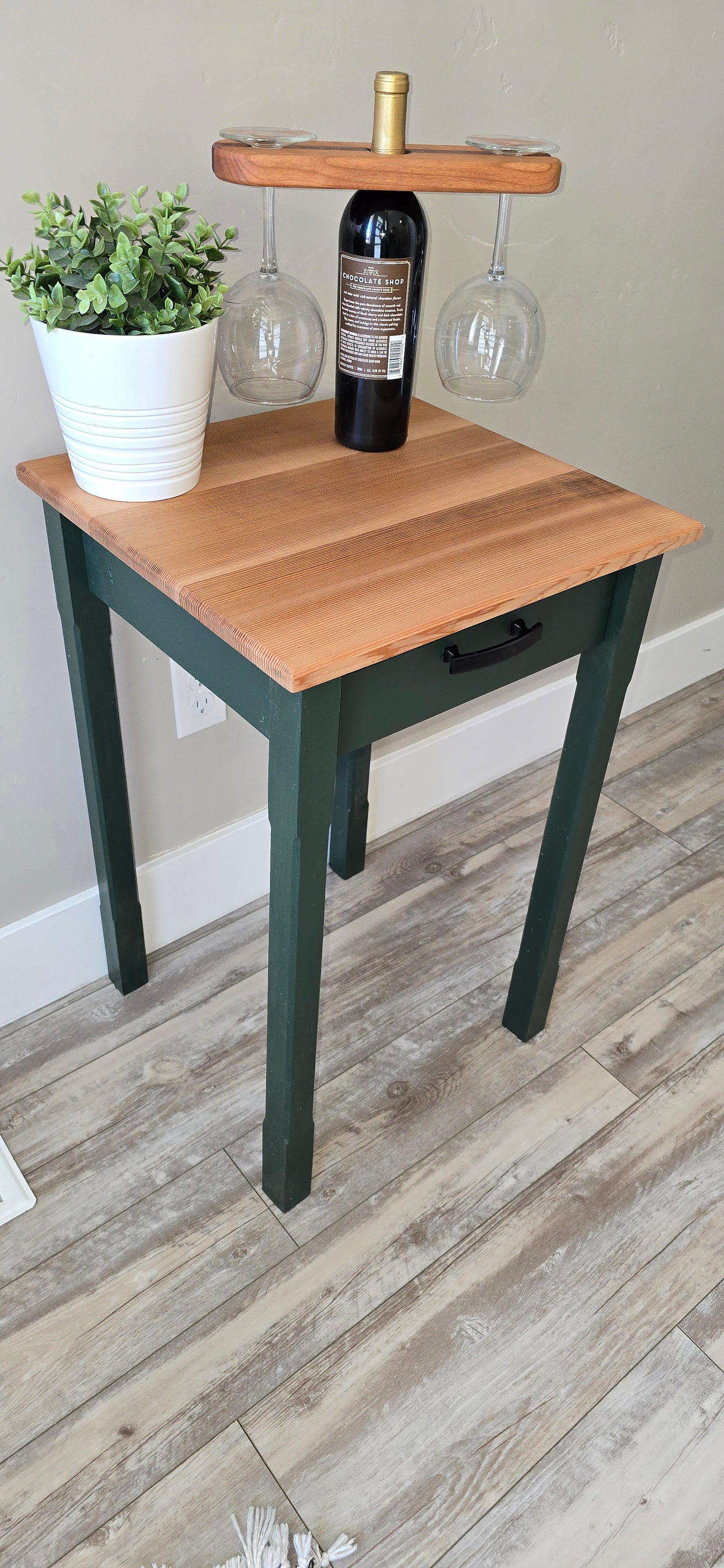 Handcrafted Wooden Wine Bottle Caddy – Elegant Display & Gift